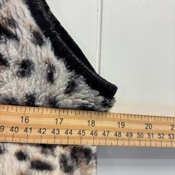 Unbranded Womens Boho Mob Wife Leopard Faux Fur Reversible Vest Size M/L Cozy - Picture 7 of 11